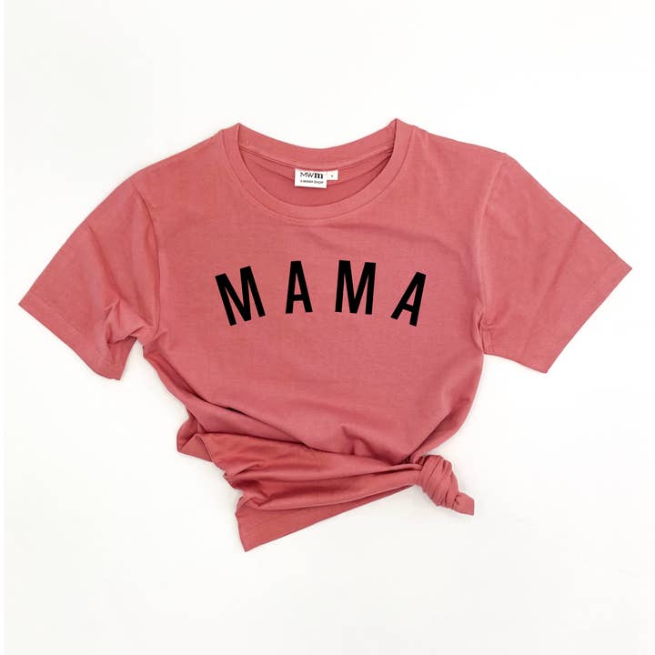 MWM Mama Curved Original Tee - Black Design for wholesale by Merce and Company