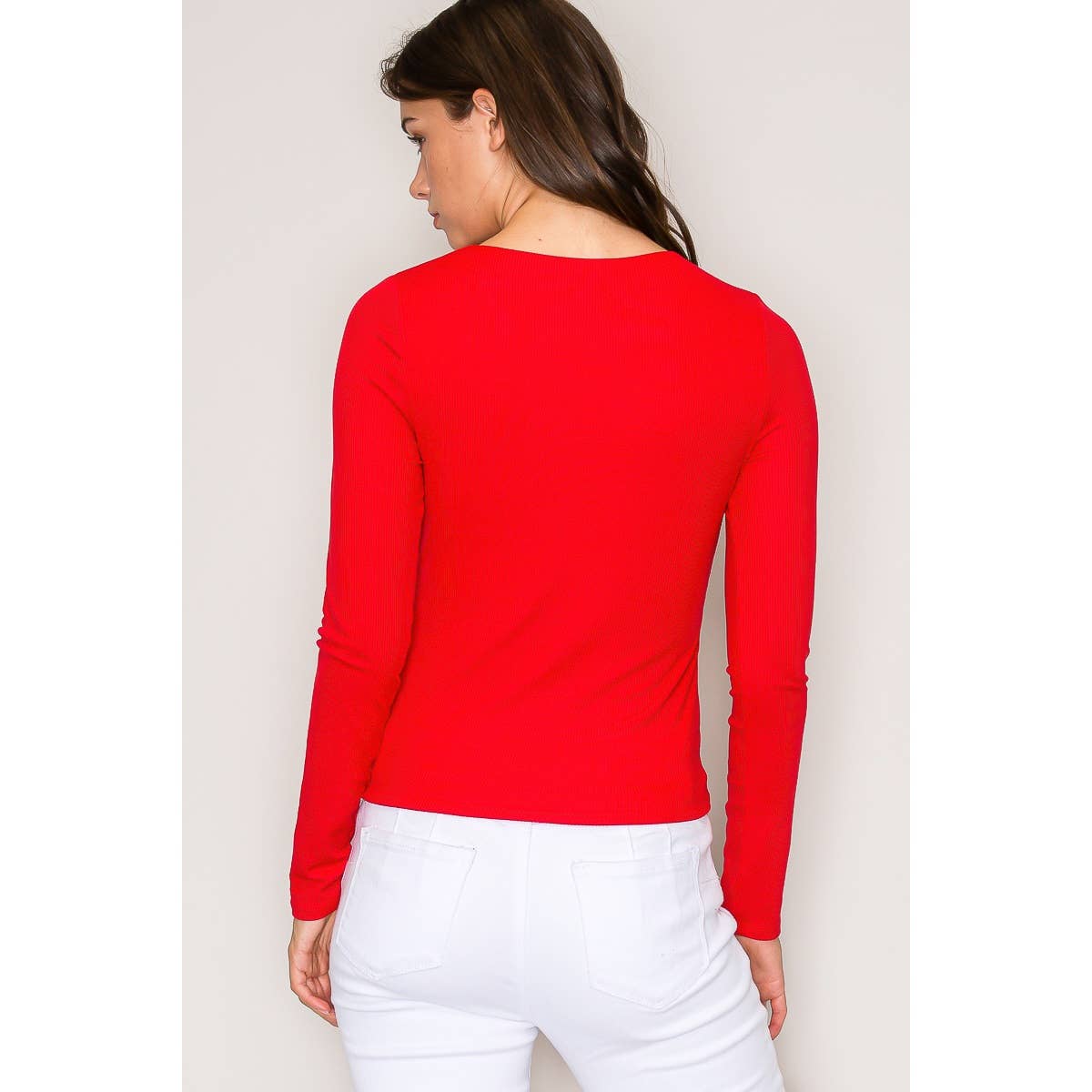 Popular 21 – wholesale Knit top – Women's – Double Layer Crew Neck Long Sleeve Rib Knit Top13