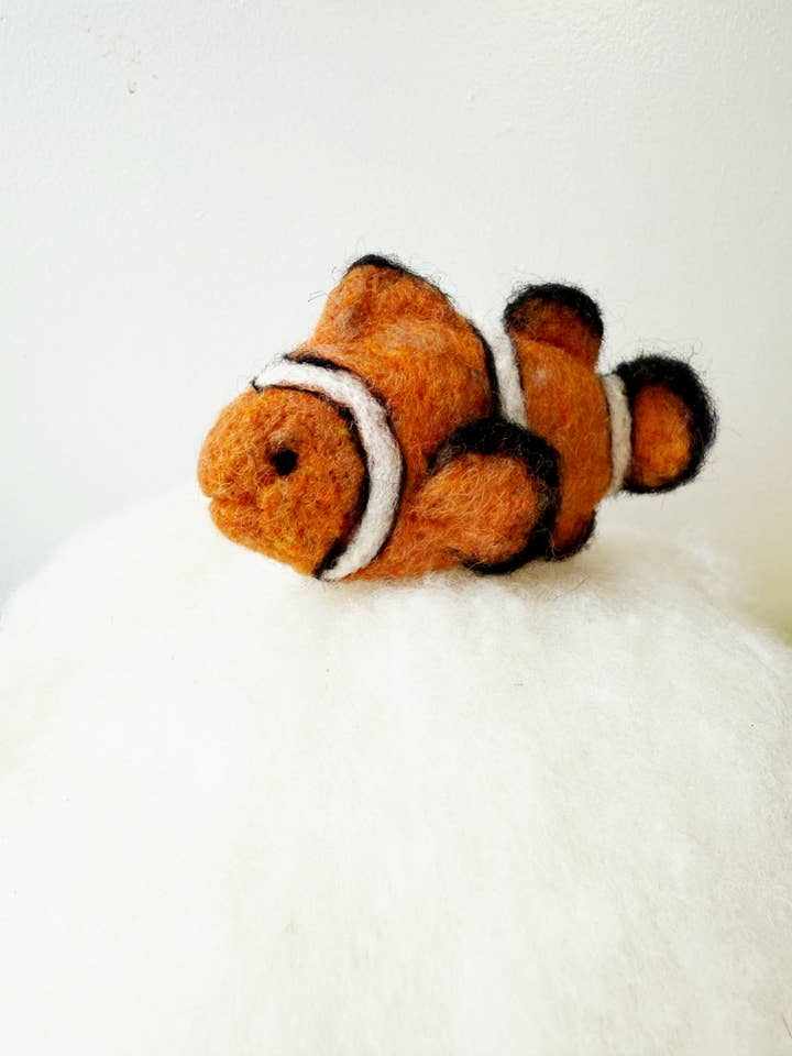 Clownfish Needle Felting Kit for wholesale by The Felted Bee