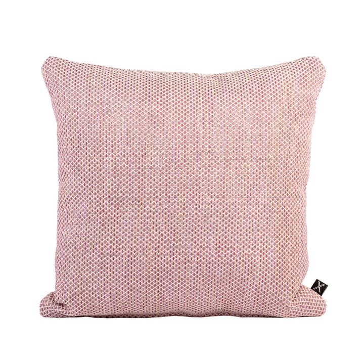 Cojín MUDELL 45x45 rosa y beige entrelazado para venta al por mayor de KUXIN // Home Fashion