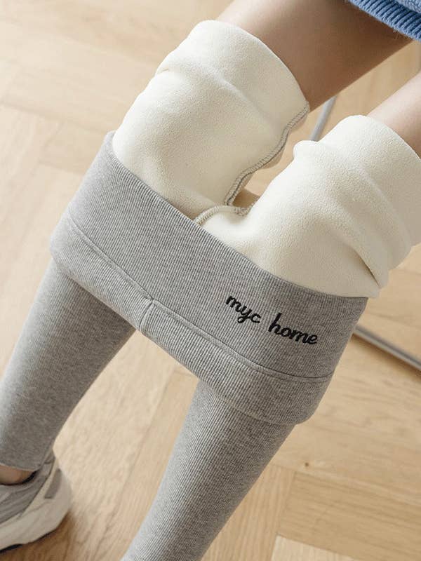 Casual Skinny Leg Letter Print Keep Warm Leggings for wholesale by VividLux