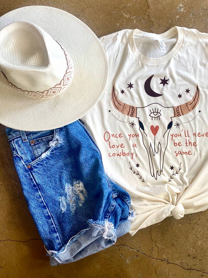 Zodra je van een cowboy tee houdt voor wholesale door Hank & Scoot