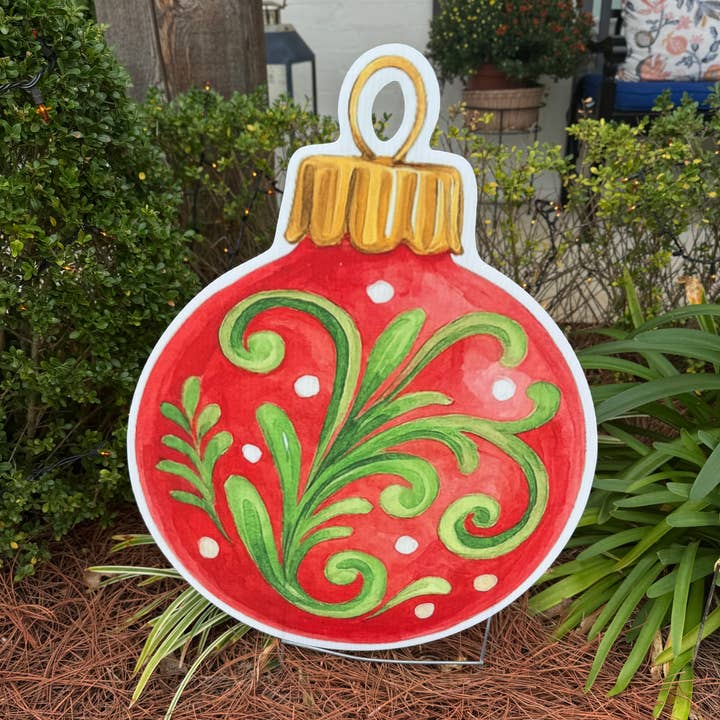 Lovely Reese - Wholesale Outdoor Ornament/Decor - Noel Red Large Ornament 0