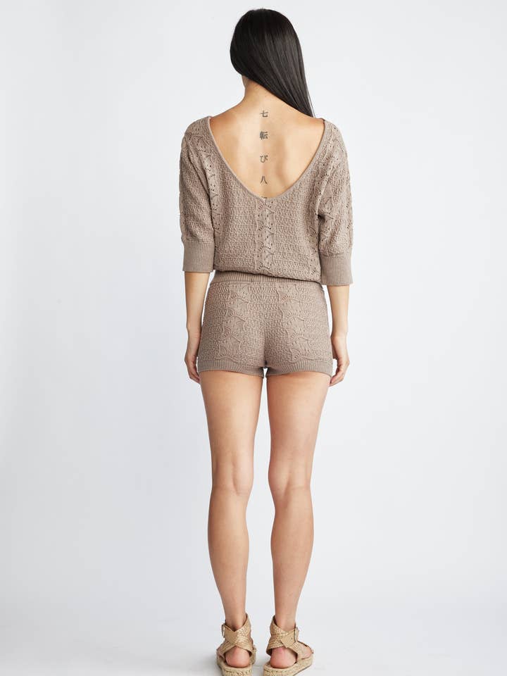 Taupe Cece Shorts for wholesale on Faire