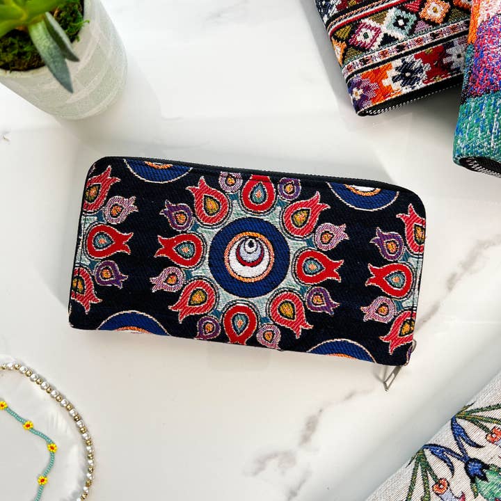 Umays Boho – wholesale Påse - Dam – Boho-plånbok för kvinnor, vegansk plånbok, handgjord tygplånbok