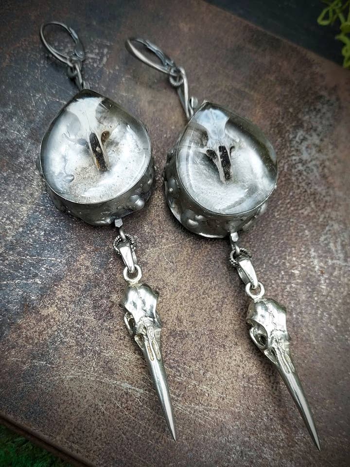 Hummingbird Guardian Earrings for wholesale by Baba Yaga