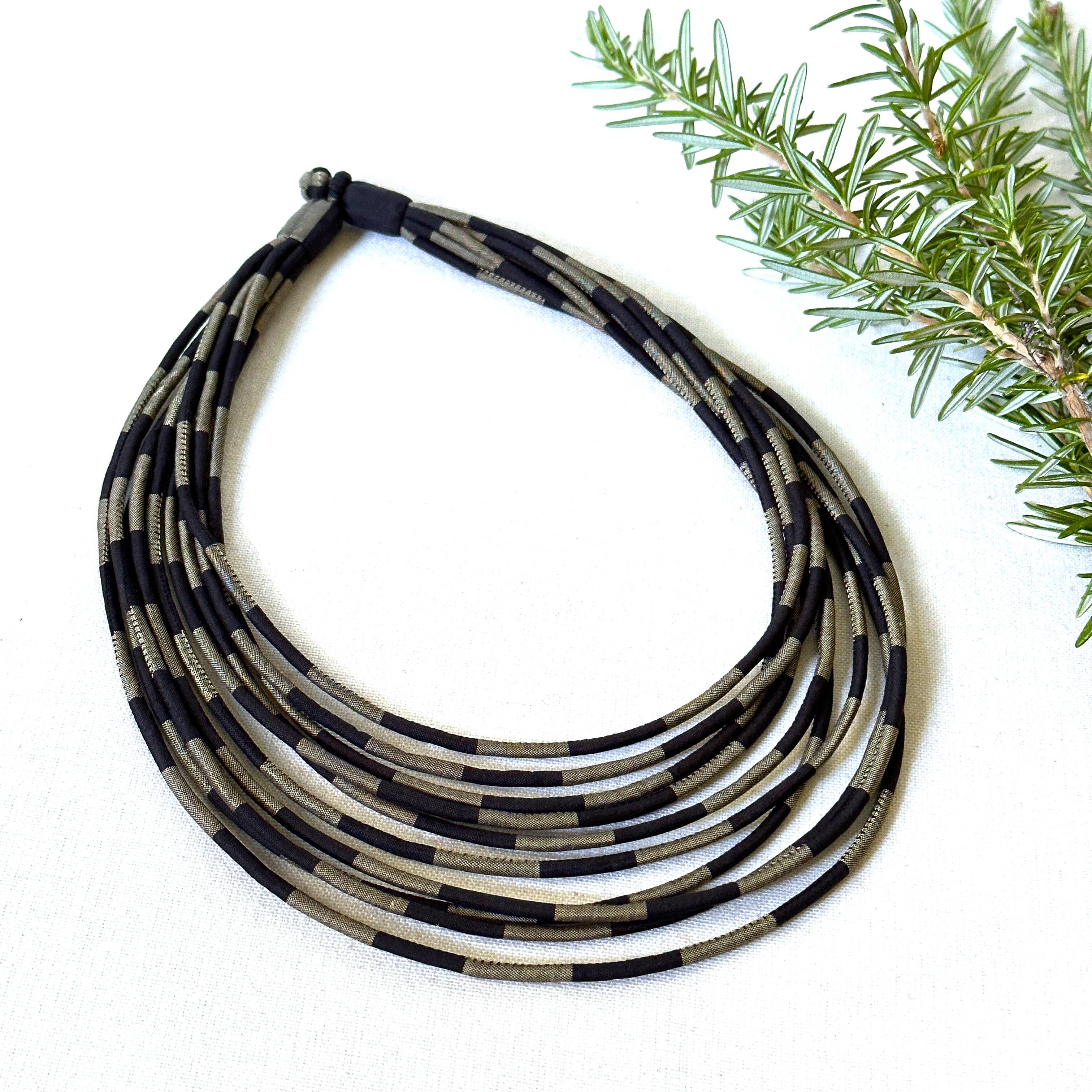 Sophie Silks - Wholesale Woven Necklace - Multi Strands Boho Necklace7