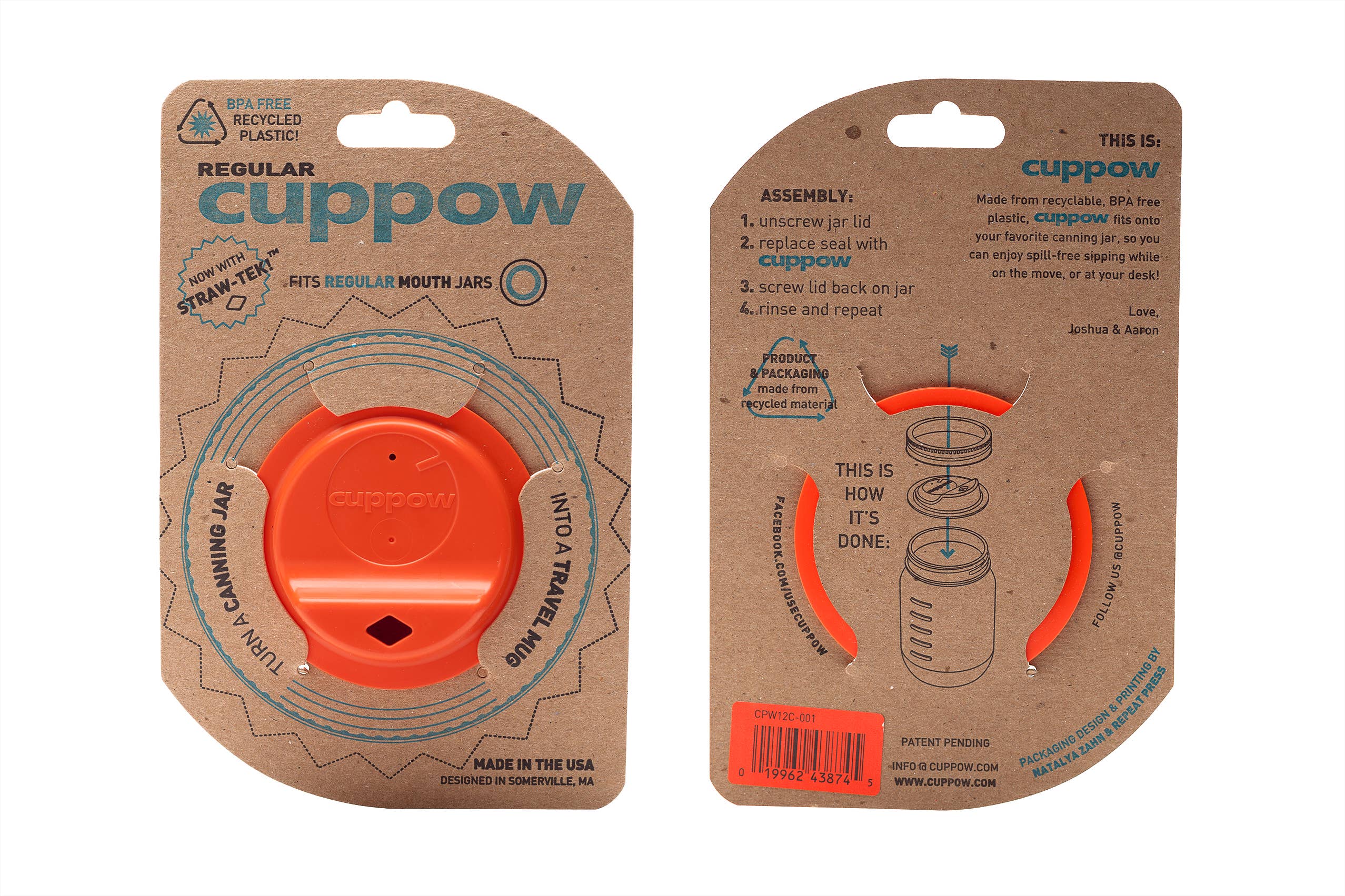 reCAP Mason Jars - Venta al por mayor Tapa para bebidas - Tapa para beber de tarro Mason, de Cuppow® - Caja de 123