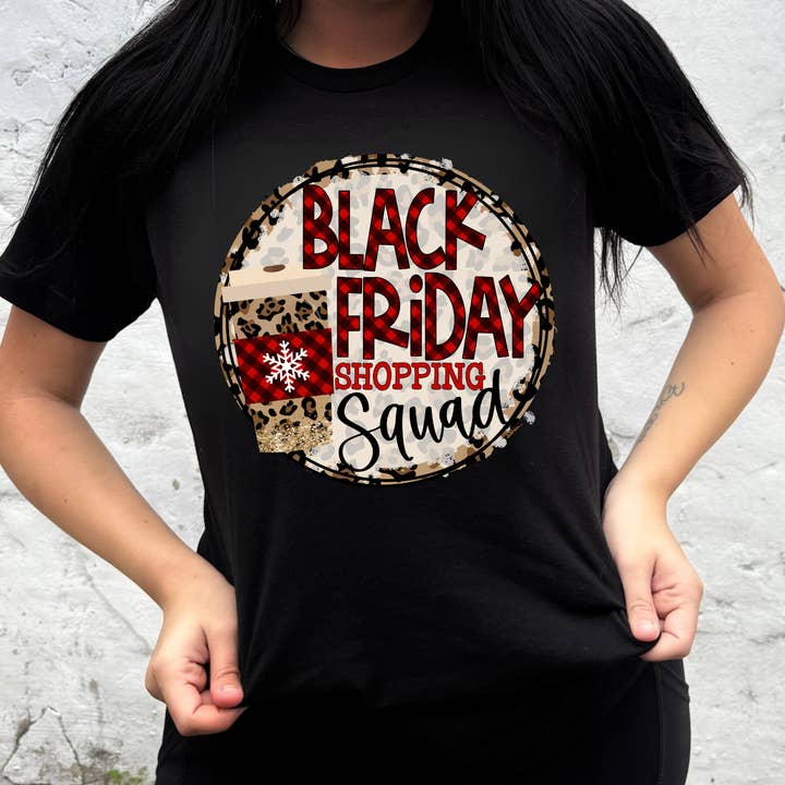 Black Friday Squad Graphic Tee for wholesale by Festivitees