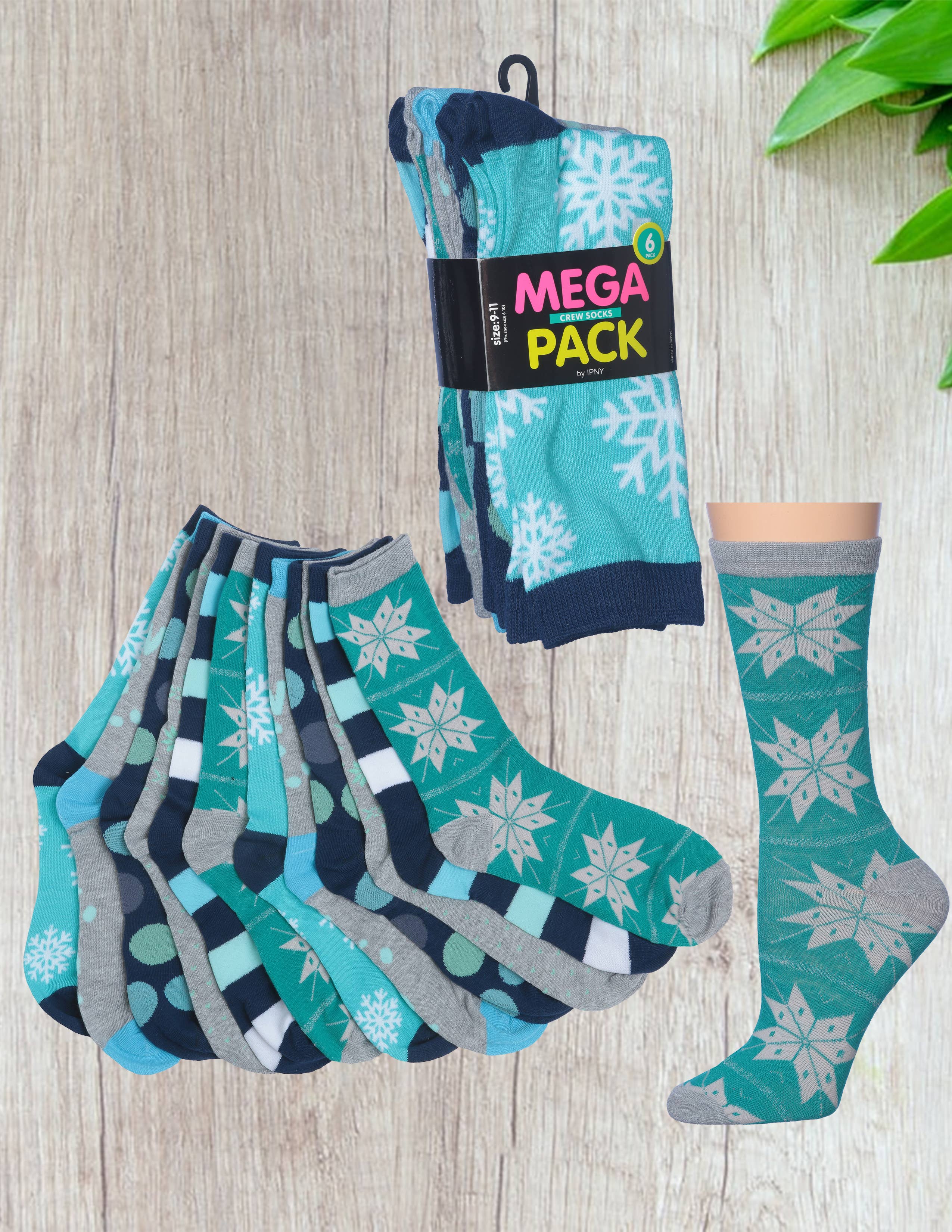 Isadora, Tipi toe, & James Fiallo – Großhandel Socken – Damen – Damen Tipi Toe 6er-Pack lustige bunte funky Happy Crew Socke2