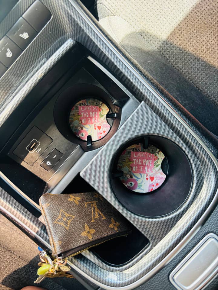 Trendige Coquette-Auto-Untersetzer | Preppy Auto-Untersetzer Set aus 5 Stück für den Großhandel von Bizzz Designs