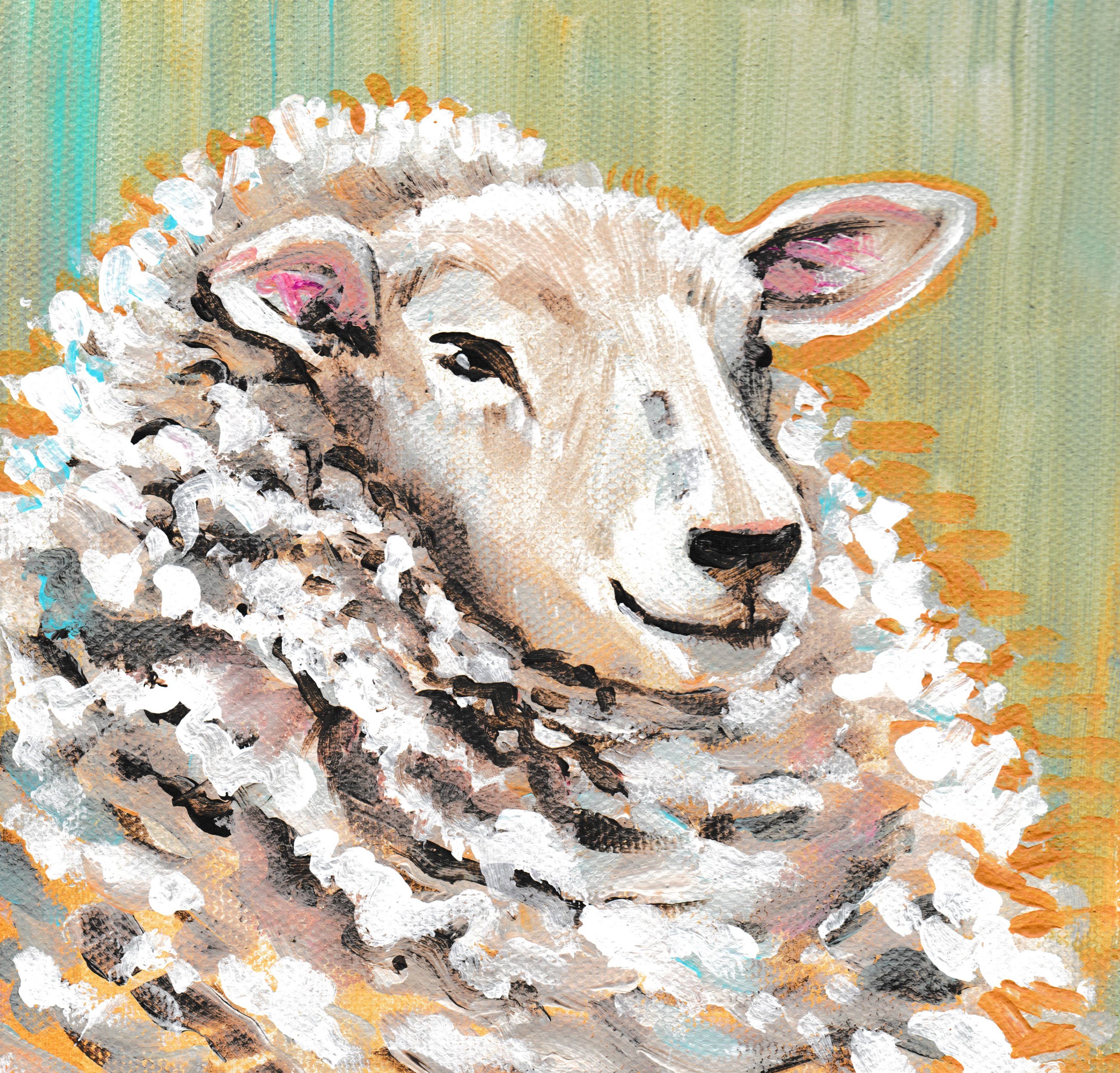 Megan Gray Art - Wholesale Art Print - Sheep Art Print  1