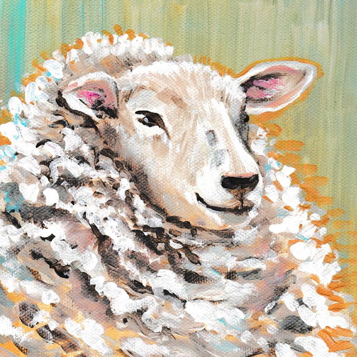 Megan Gray Art - Wholesale Art Print - Sheep Art Print 1