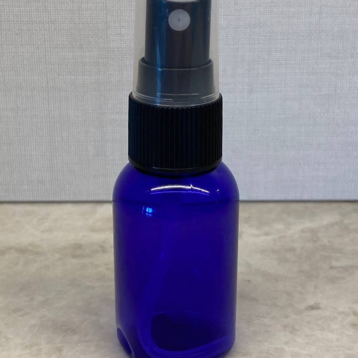Flacon pulvérisateur de voyage bleu cobalt 1 oz pour la vente par Itty Bitty Spider