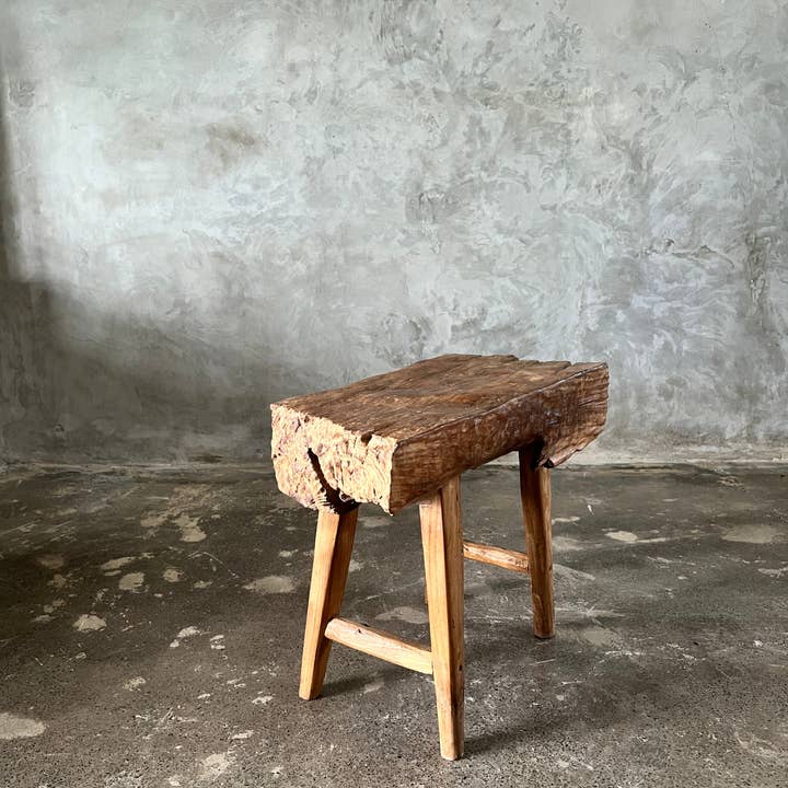 Office Objets - Wholesale Bench - Small organic bench in blonde Asian teak with four legs - Sepuluh39