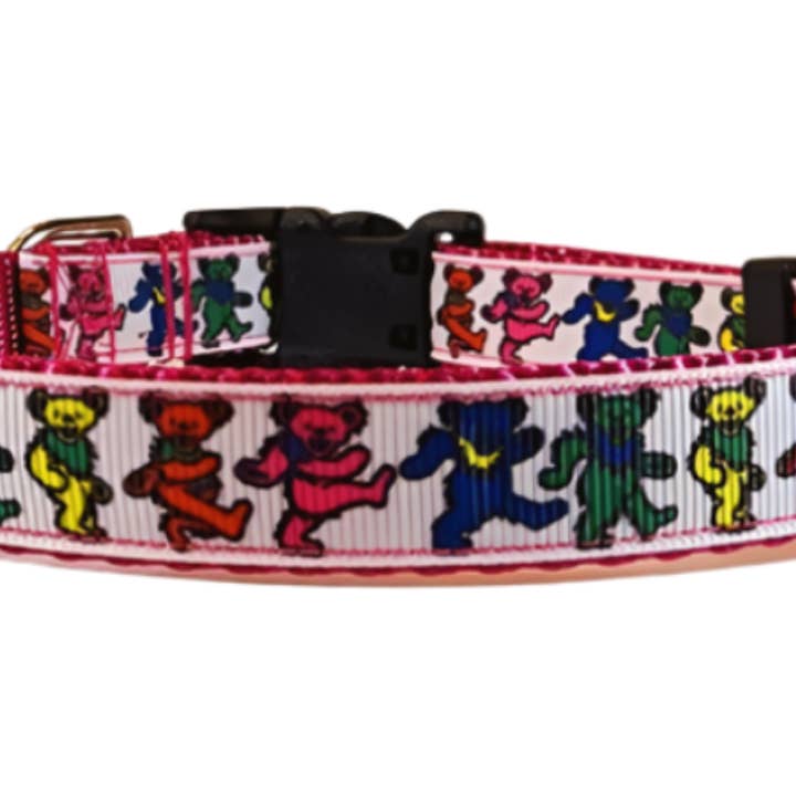 Rocky Mountain Hound - Wholesale Pet Collar - Dog - 3/4" Pink Dancing Bears Dog Collar, Leash, or Martingale