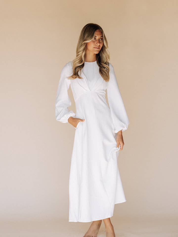 Haven LDS Temple Dress for wholesale by Fehrnvi Apparel