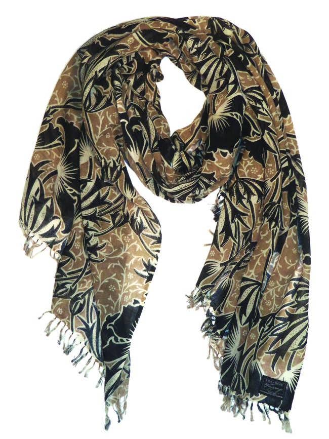 Arts & Craft Poppy Silk for wholesale by Cashmere Wrappings