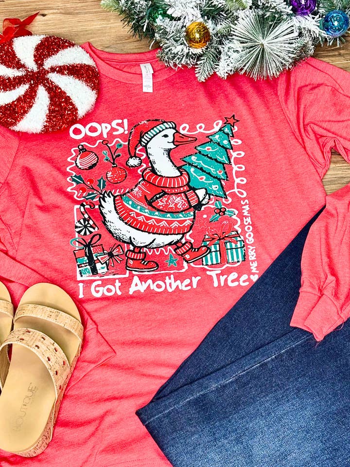 Oops I Got Another Tree Red Long Sleeve for wholesale by Forty One Threads Wholesale