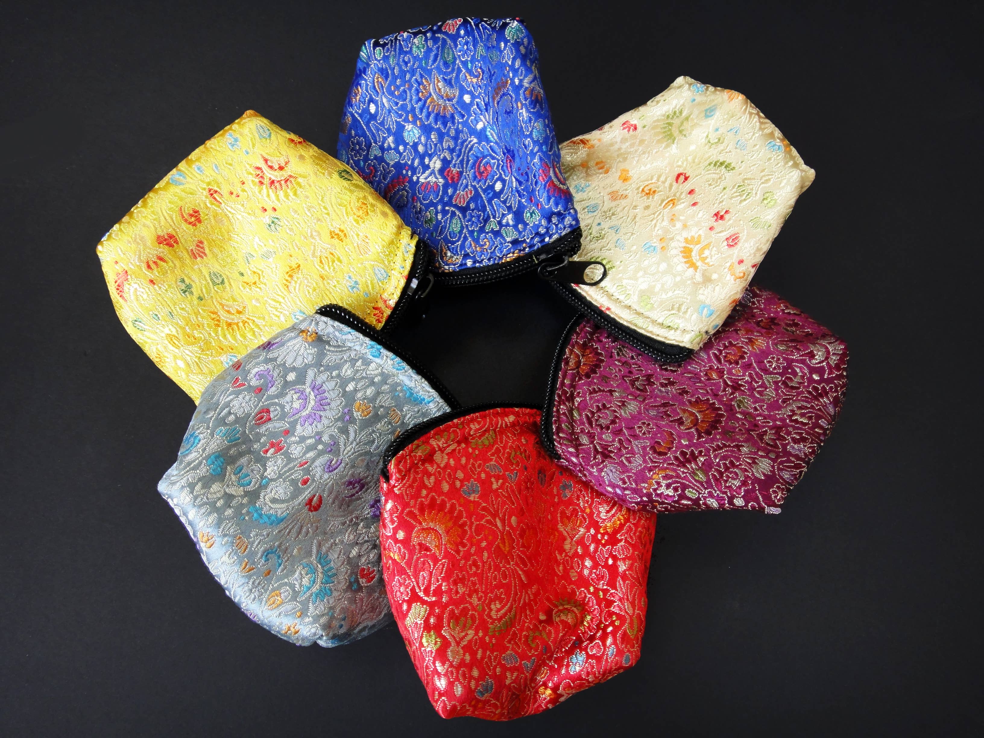 Tika - Wholesale Pouch - Women's - Brocade Zipper Pouch - Medium1