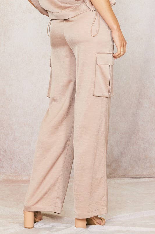 ILLA ILLA - Wholesale Pants - Women's - Satin Cargo Pants4