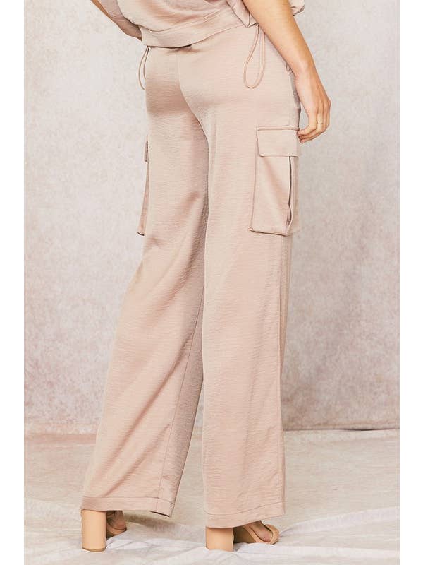 ILLA ILLA - Wholesale Pants - Women's - Satin Cargo Pants4