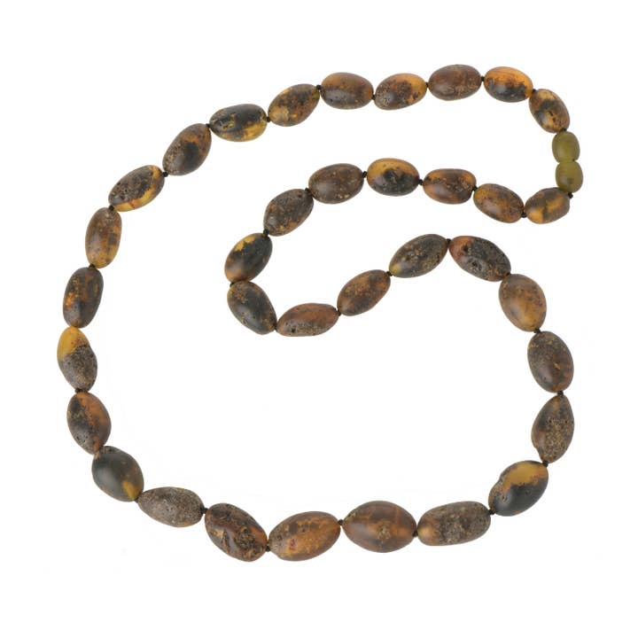Green Raw Amber Necklace for Adult for wholesale by The Natural Amber