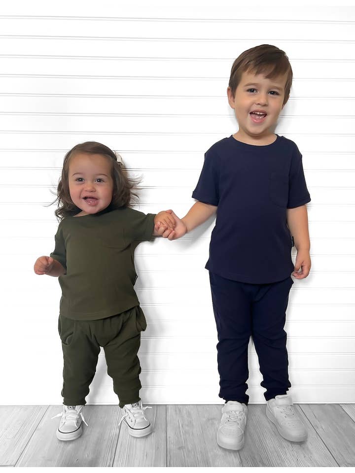 Remi + Rae Co. - Wholesale Lounge Sweatpants/Joggers - Kids - BAMBOO RIBBED JOGGERS - NAVY7