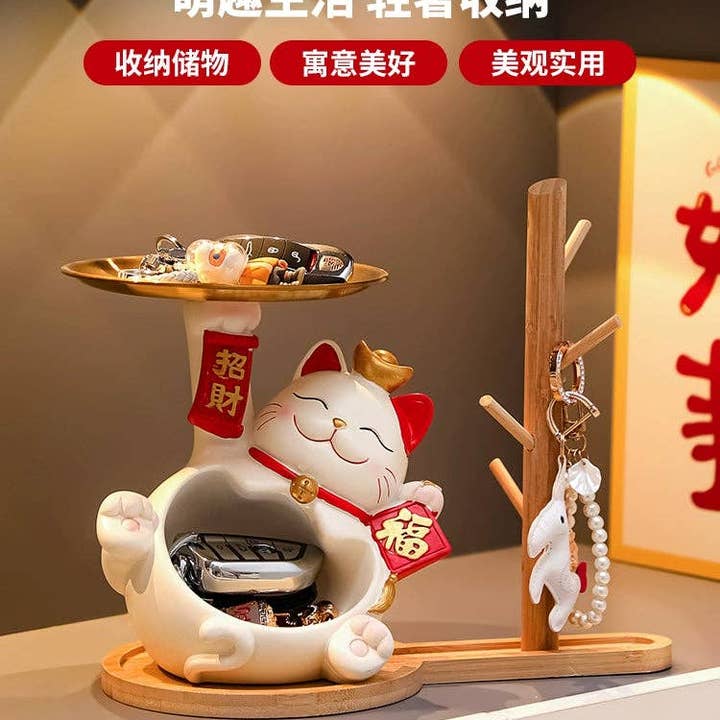 La Bella Monte - Wholesale Decorative Tabletop Object - Lucky Cat Hallway Key Storage Home Holiday Décor1