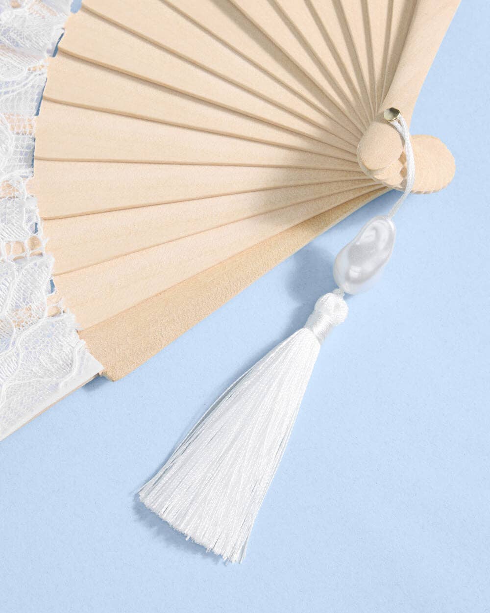 xo, Fetti - Wholesale Handheld Folding Fan - White Lace Bride to Be Folding Fan | Bridal Accessory4