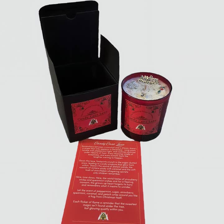 The Flickering Flame of Fantasy - Wholesale Jar/Filled Candle - Candy Cane Lane Christmas Candle4