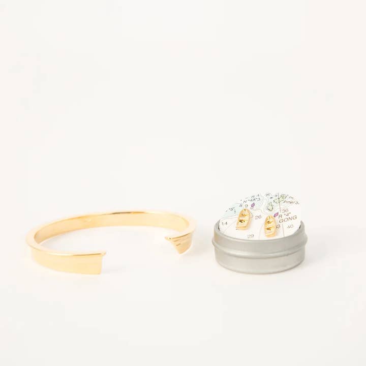 Patsy Kane | Nautical - Wholesale Stud/Post Earrings - New England Dory Earrings 14kt gold dipped3