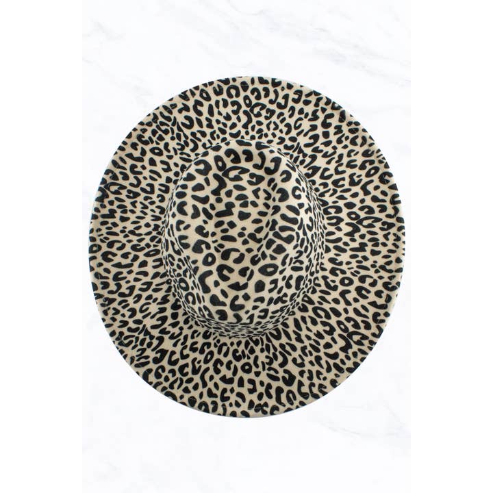 Suzie Q USA - Wholesale Fedora - Women's - Big Brim Peach Heart Top Leopard Jazz Fedora Hat6