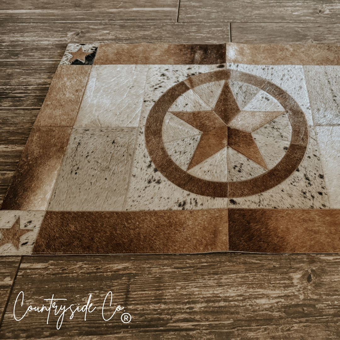 Texas Western Cowhide Bags and More - Vente Tapis - Tapis en peau de vache Héritage1