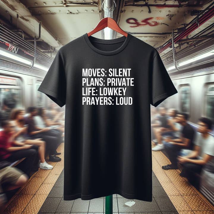 Whispers and Shouts T-Shirt, schwarz für den Großhandel von The Black Tee Xchange