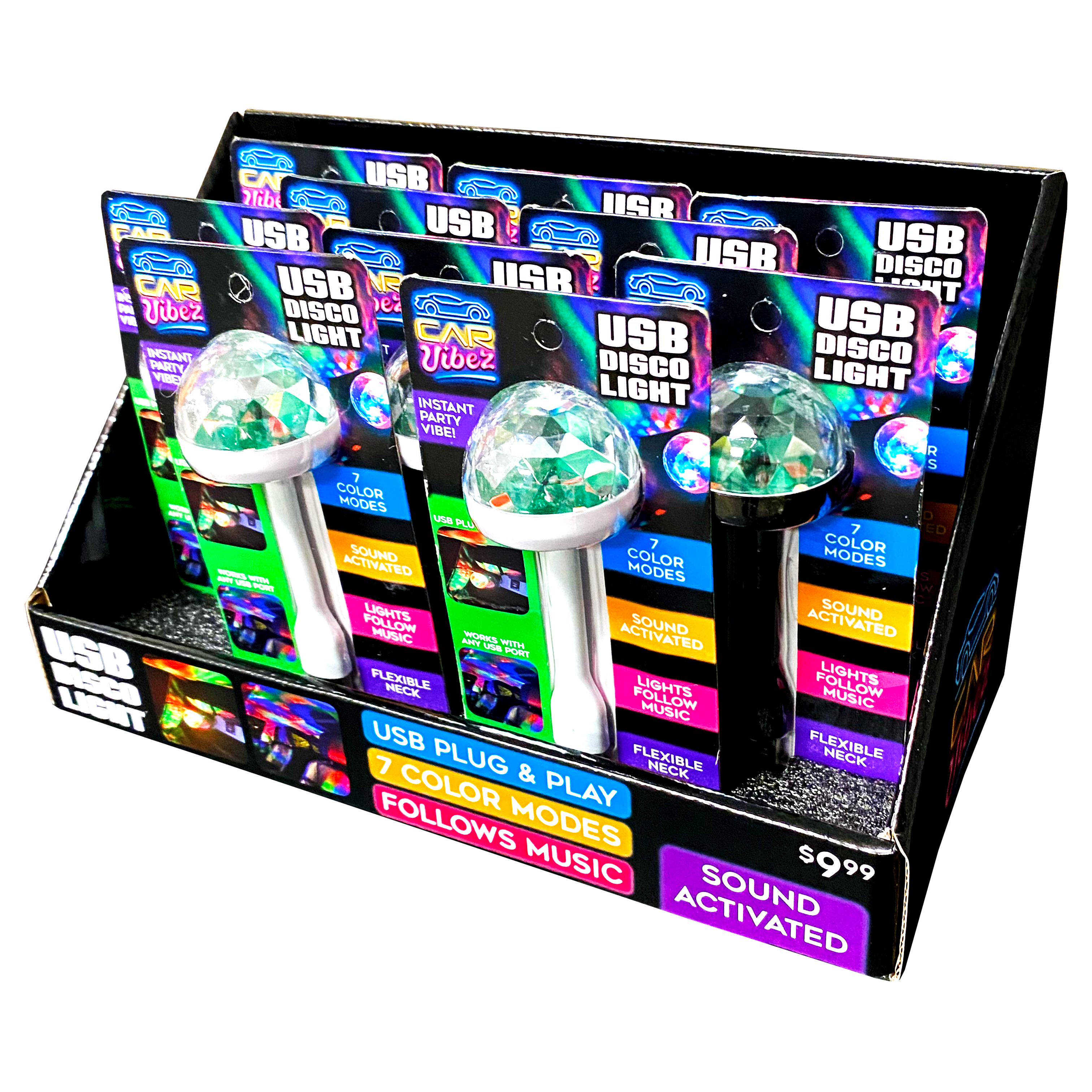 Novelty Brands - Wholesale Retailer Display - Accessories - Car Vibez Lighting & Auto Accessories 40PC Floor Display3