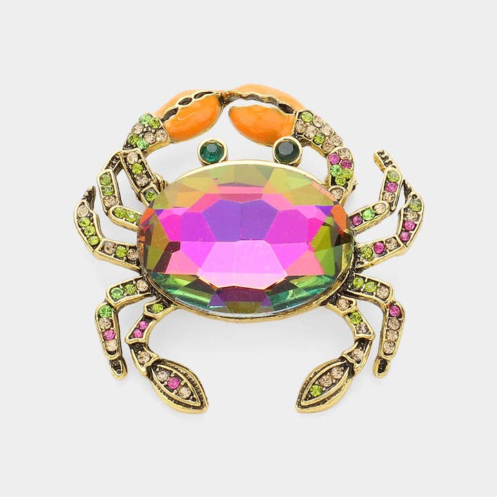 Sensibling Corp. - Wholesale Brooch - Glass Crystal Rhinestone Pave Crab Brooch6