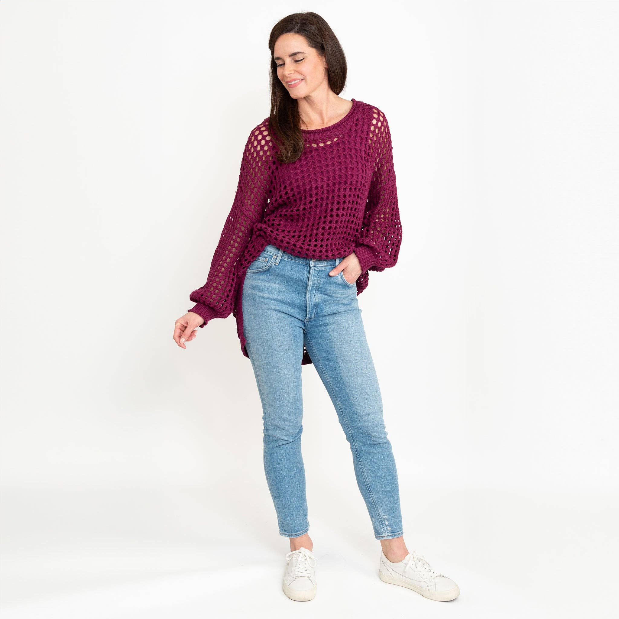 Elsie & Zoey – wholesale Pullovertröja - Dam – Olli virkad tröja2