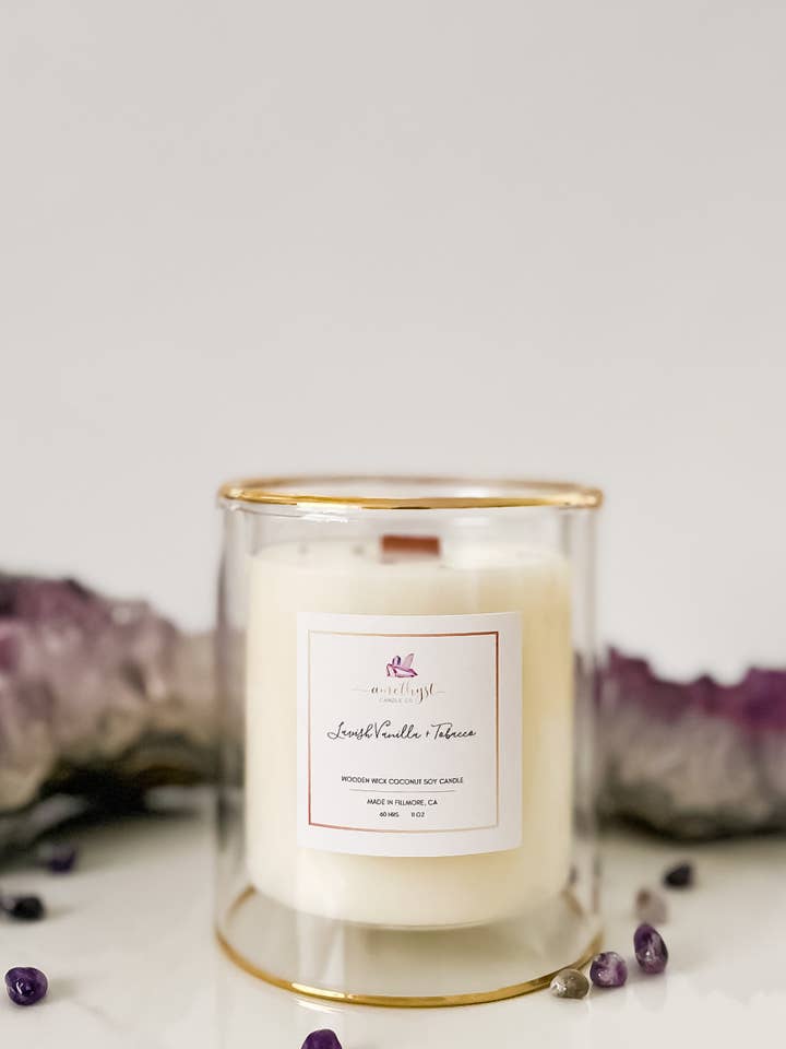 vanille somptueuse + tabac pour la vente par Amethyst Candle Co.