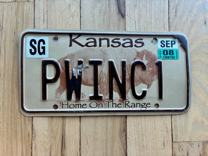 2008 Kansas Personlig Registreringsskylt för wholesale av RusticPlates