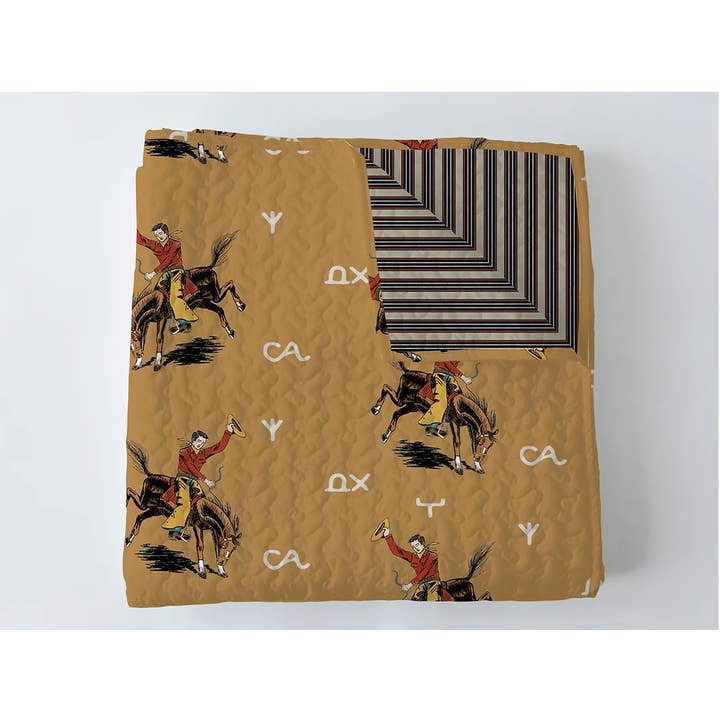 Lazy J Gold Baby Blanket for wholesale by Ida Mae Home