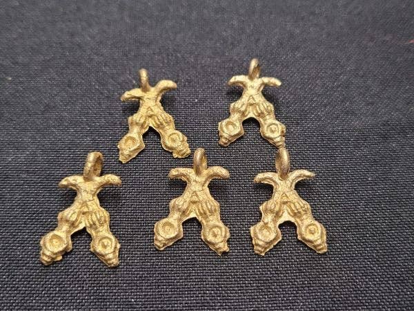 Wholesale African brass charms, Adinkra symbol pendants, akofena
