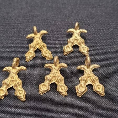 Wholesale African brass charms, Adinkra symbol pendants, akofena