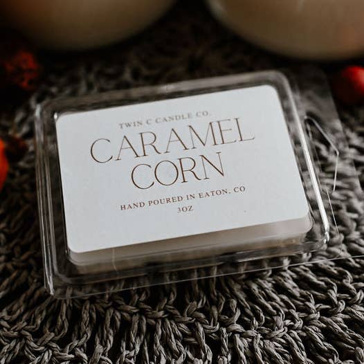 Caramel Corn Wax Melt for wholesale by Twin C Candle Co.