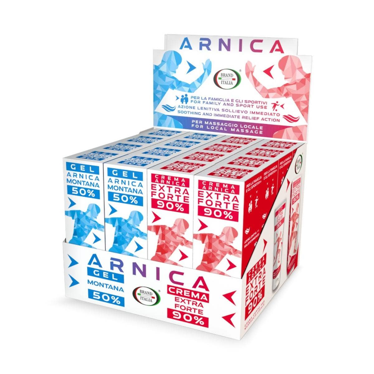 pirotta srl - Wholesale Retailer Display - Beauty & Wellness - F36 | Counter Display With 8 Arnica Gels + 8 Arnica Creams0