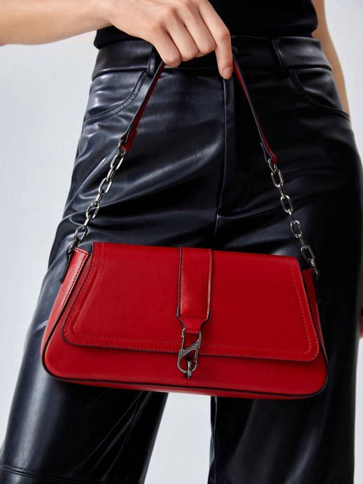 Bolso rojo con correa de cadena para el hombro para venta al por mayor de sassy kids palace