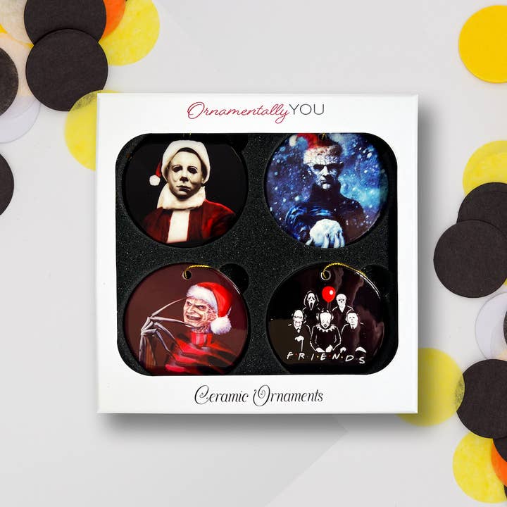OrnamentallyYou - Wholesale Ornament Set - Horror Movie Ornament Bundle