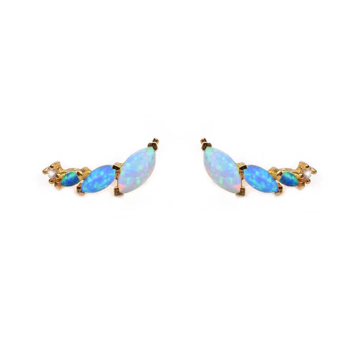 La Kaiser - Wholesale Multi-Stone Ring - Blue Ombre Wing Climbers