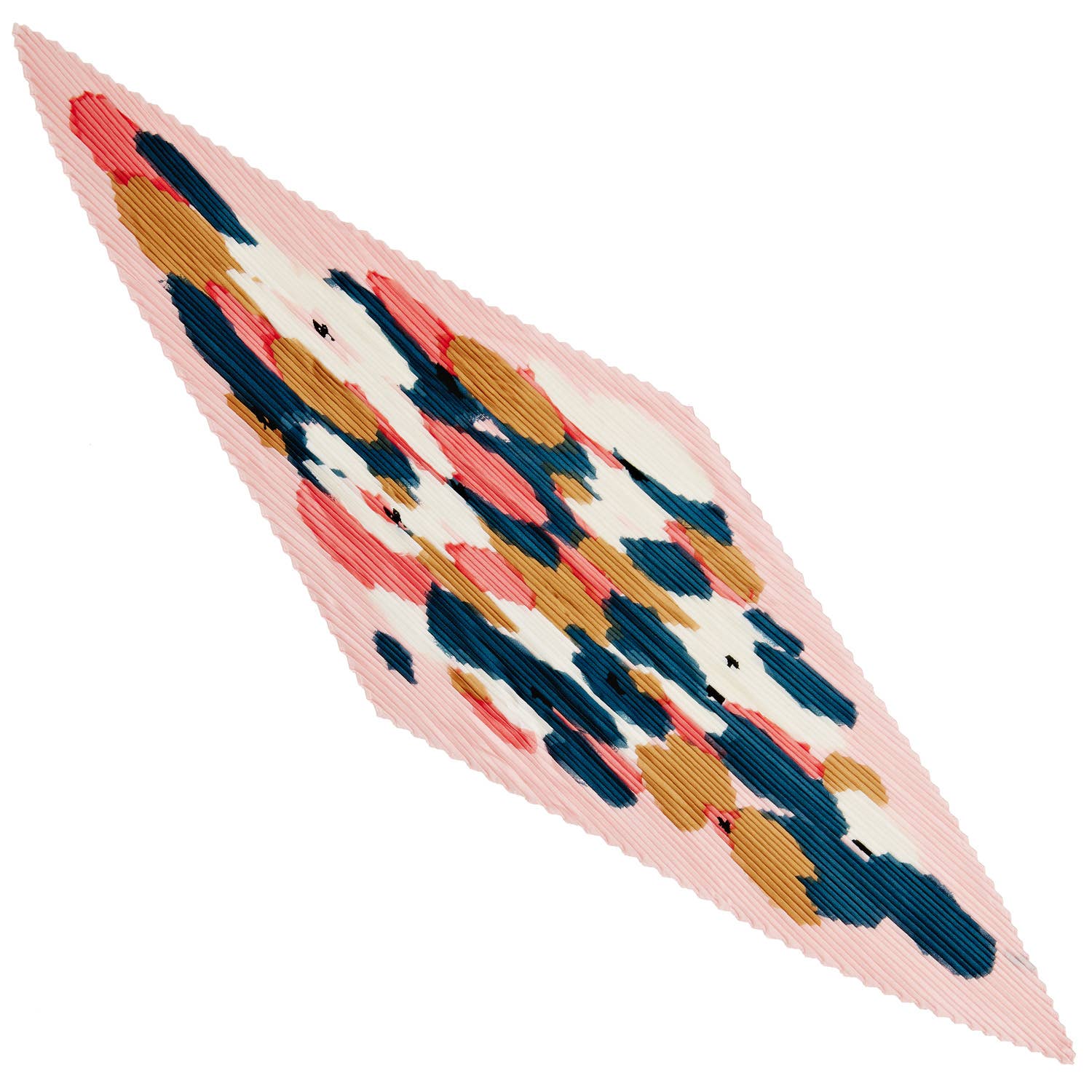 SP Sophia Collection - Wholesale Scarf - Women's - Floral Abstract Circle Design Silky Pleated Square Scarf1