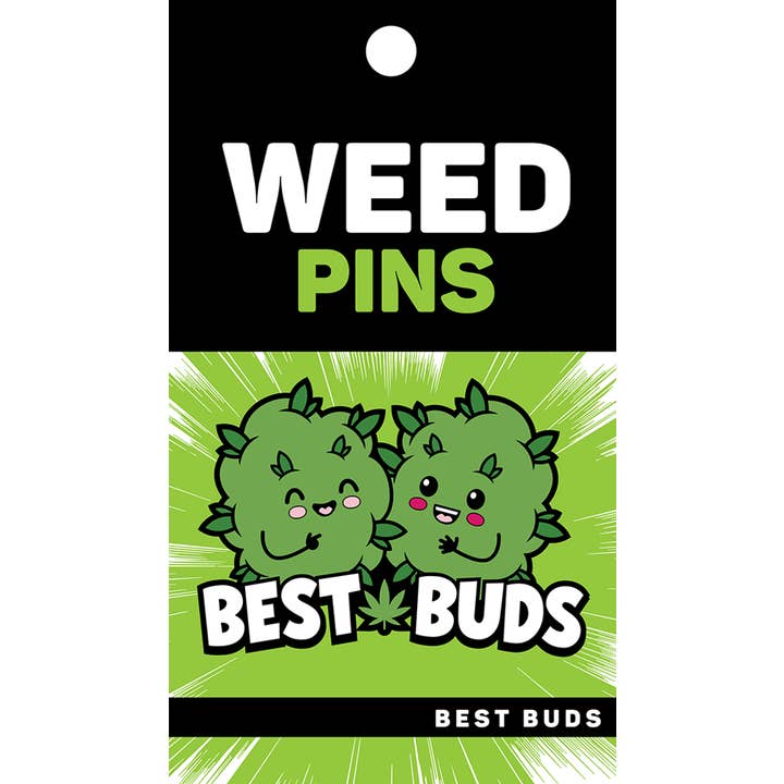 Green White Black Best Buds Enamel Pin, EPW-014 for wholesale on Faire2